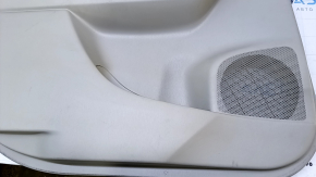 Door trim card rear left Toyota Prius V 12-17 beige with beb insert cloth, armrest beige cloth, scuffs, scratches