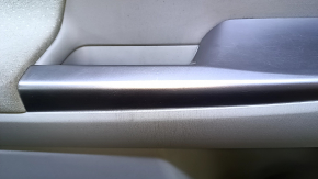 Door trim card rear left Toyota Prius V 12-17 gray with gray insert cloth, armrest gray cloth, scuffs, scratches, pokes