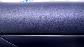 Door trim card rear left Lexus IS 14-20 black with black insert leather, armrest black leather, molding gold structure, scuffs, dents, scratches, abrasions