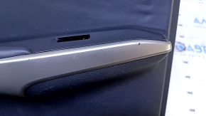 Door trim card rear left Lexus IS 14-20 black with black insert leather, armrest black leather, molding gold structure, scuffs, dents, scratches, abrasions