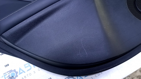 Door trim card rear left Lexus IS 14-20 black with black insert leather, armrest black leather, molding gold structure, scuffs, dents, scratches, abrasions