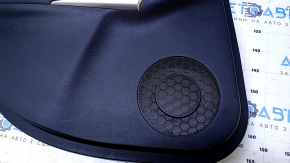 Door trim card rear left Lexus IS 14-20 black with black insert leather, armrest black leather, molding gold structure, scuffs, dents, scratches, abrasions