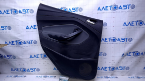 Door trim card rear left Ford Escape MK3 13-16 prerest black with gray insert cloth, armrest gray cloth, scratches, abrasions