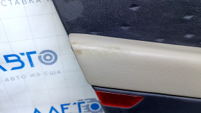 Door trim card rear left Ford Escape MK4 20-22 black with black insert plastic, armrest beige leather, scratches, abrasions, for cleaning
