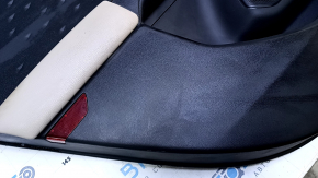 Door trim card rear left Ford Escape MK4 20-22 black with black insert plastic, armrest beige leather, scratches, abrasions, for cleaning