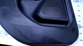 Door trim card rear left Ford Escape MK4 20-22 black with black insert plastic, armrest beige leather, scratches, abrasions, for cleaning