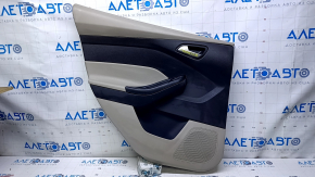 Door trim card rear left Ford Focus mk3 11-18 beige, with black insert plastic, armrest beige plastic, scratches, abrasions