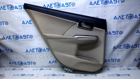 Door trim card rear left Toyota Camry v50 12-14 usa beige with beige insert cloth, armrest beige cloth, scratches, abrasions, for dry cleaning