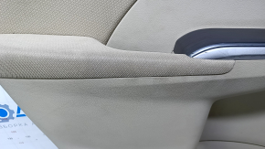 Door trim card rear left Toyota Camry v50 12-14 usa beige with beige insert cloth, armrest beige cloth, scratches, abrasions, for dry cleaning