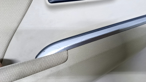 Door trim card rear left Toyota Camry v50 12-14 usa beige with beige insert cloth, armrest beige cloth, scratches, abrasions, for dry cleaning
