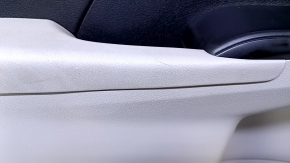 Door trim card rear left Toyota Camry v50 12-14 usa gray with black insert plastic, gray armrest rubber, scuffs, scratches