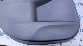 Door trim card rear left Toyota Camry v50 12-14 usa gray with black insert plastic, gray armrest rubber, scuffs, scratches