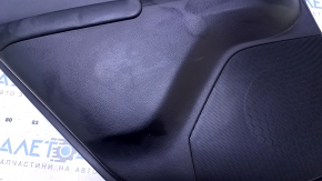 Door trim card rear left Lexus CT200h 11-17 black with black insert leather with white stitching, armrest black leather, molding gray structure, scratches, abrasions