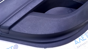 Door trim card rear left Toyota Camry v70 18 black with black insert plastic, armrest black leather, molding chrome, scratches, abrasions