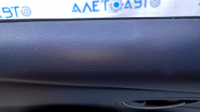 Door trim card rear left Lexus RX350 RX450h 10-15 black with black insert leather, armrest gray leather, type 1, scratches, dents, abrasions, scuffs, tear