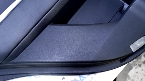 Door trim card rear left Lexus RX350 RX450h 10-15 black with black insert leather, armrest gray leather, type 1, scratches, dents, abrasions, scuffs, tear