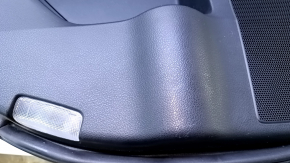 Door trim card rear left Lexus RX350 RX450h 10-15 black with black insert leather, armrest gray leather, type 1, scratches, dents, abrasions, scuffs, tear