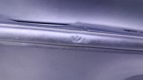 Door trim card rear left Lexus ES300h ES350 13-18 black with black insert leather, armrest black leather, molding dark wood gloss, dents, abrasions, scratches