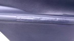 Door trim card rear left Lexus ES300h ES350 13-18 black with black insert leather, armrest black leather, molding dark wood gloss, dents, scuffs, dented leather, abrasions, scratches