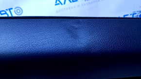 Door trim card rear left Lexus ES300h ES350 13-18 black with black insert leather, armrest black leather, molding light wood gloss, dents, abrasions, scratches, nicks