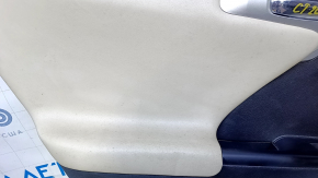 Door trim card rear left Lexus CT200h 11-17 black with beige insert leather, armrest beige leather, molding gray structure, scratches, abrasions, for dry cleaning