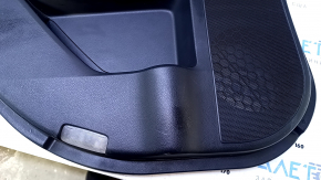 Door trim card rear left Lexus RX350 RX450h 10-15 black with black insert leather, armrest black leather, dents, scuffs, scratches, abrasions