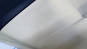 Door trim card rear left Toyota Camry v50 12-14 usa beige with black insert plastic, armrest black rubber, scratches, abrasions, whitened plastic