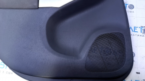 Door trim card rear left Toyota Prius 30 10-15 dark gray with dark gray insert cloth, armrest dark gray cloth, broken fasteners, scratches, abrasions