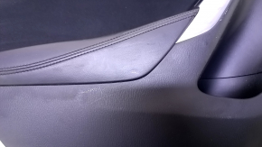 Door trim card rear left Mazda 6 13-15 Sport black with black insert cloth, armrest black leather, molding gray gloss, dents, scratches, abrasions