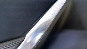 Door trim card rear left Mazda 6 13-15 Sport black with black insert cloth, armrest black leather, molding gray gloss, dents, scratches, abrasions
