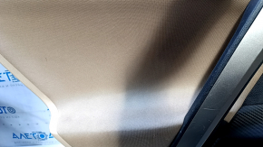 Door trim card rear left Toyota Rav4 13-18 black with beige insert cloth, armrest beige cloth, molding gray structure, carbon fiber trim, scuffs, scratches, for dry cleaning