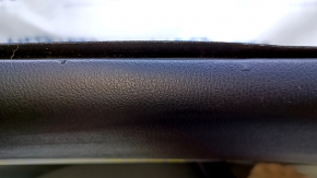Door trim card rear left Toyota Highlander 14-16 gray with black insert cloth, armrest black cloth, molding gray structure, dent, scratches, abrasions, scuffs