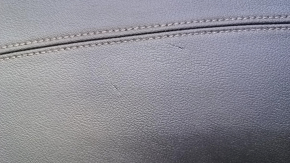 Door trim card rear left Toyota Avalon 13-18 black with black insert leather, armrest black leather, scratches, abrasions, dents, scuffs