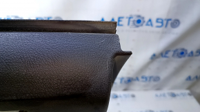 Door trim card rear left Toyota Highlander 08-13 beige with black insert leather, armrest beige leather, JBL, handle molding light wood, plastic turned white, scratches, scuffs, abrasions