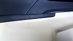 Door trim card rear left Toyota Camry v50 12-14 usa beige with black insert plastic, armrest black rubber, scratches, abrasions, dent