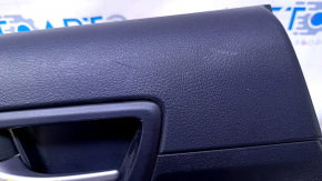 Door trim card rear left Toyota Camry v50 12-14 usa beige with black insert plastic, armrest black rubber, scratches, abrasions, dent