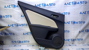 Door trim card rear left Toyota Prius 50 16- gray with beige insert leather, armrest beige leather, scuffs, scratches