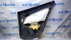 Door trim card rear left Toyota Prius 50 16- gray with beige insert leather, armrest beige leather, scuffs, scratches