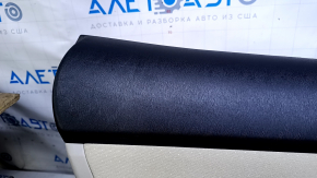 Door trim card rear left Toyota Prius V 12-17 beige with beige insert cloth, armrest beige cloth, scuffs, scratches