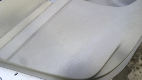 Door trim card rear left Toyota Prius V 12-17 beige with beige insert cloth, armrest beige cloth, scuffs, scratches