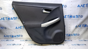 Door trim card rear left Toyota Prius 30 10-15 dark gray with dark gray insert cloth, armrest dark gray cloth, molding gray structure, scratches, abrasions