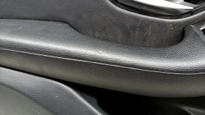 Door trim card front left Mercedes GLC 16-22 black leather, ebony insert, armrest black leather, bumps, scratches, tears