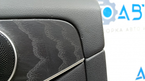 Door trim card rear left Mercedes GLC 16-22 black leather, ebony insert, armrest black leather, bumps, tears