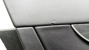 Door trim card rear left Mercedes GLC 16-22 black leather, ebony insert, armrest black leather, bumps, tears