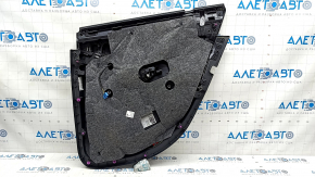 Door trim card rear left Mercedes GLC 16-22 black leather, ebony insert, armrest black leather, bumps, tears