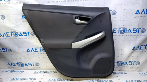 Door trim card rear left Toyota Prius 30 10-15 dark gray with dark gray insert cloth, armrest dark gray cloth, molding gray structure, scratches, abrasions