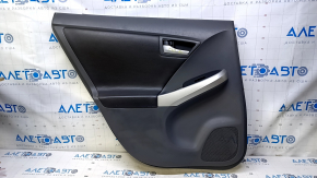 Door trim card rear left Toyota Prius 30 10-15 dark gray with dark gray insert leather, armrest dark gray leather, molding gray structure, scratches, abrasions
