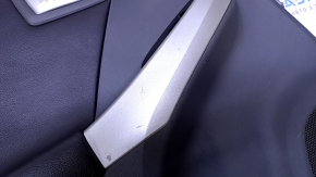 Door trim card rear left Toyota Prius 30 10-15 dark gray with dark gray insert leather, armrest dark gray leather, molding gray structure, scratches, abrasions