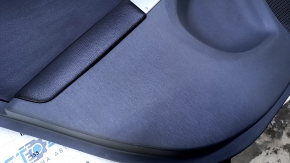 Door trim card rear left Toyota Prius 30 10-15 dark gray with dark gray insert leather, armrest dark gray leather, molding gray structure, scratches, abrasions