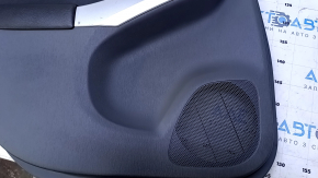 Door trim card rear left Toyota Prius 30 10-15 dark gray with dark gray insert leather, armrest dark gray leather, molding gray structure, scratches, abrasions